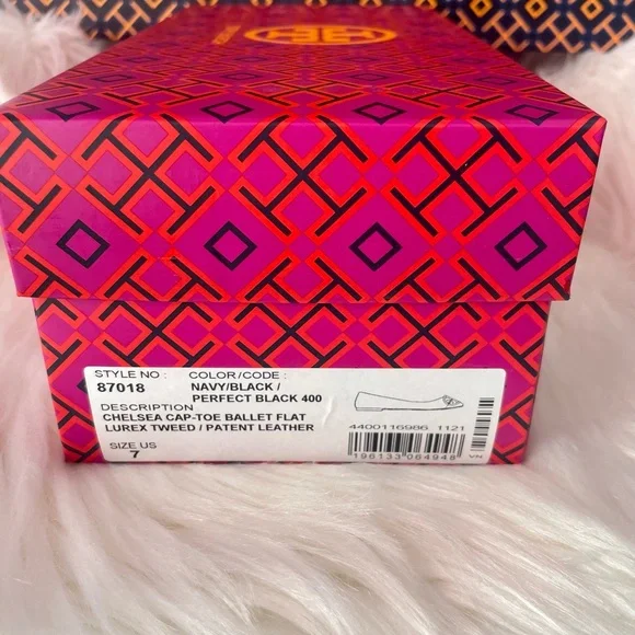 🔥Like New Tory Burch Chelsea cap-toe ballet shoes size 7 - Picture 5 of 5